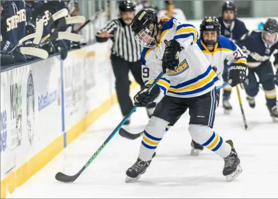  ?? Courtesy of Worcester state athletics ?? Worcester state university women’s ice hockey player clare conway was named Player of the Week by the eastern collegiate Hockey alliance after scoring a hat trick in a 3-2 win over Western new england on nov. 11.