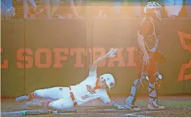 ?? [PHOTO BY SARAH PHIPPS, THE OKLAHOMAN] ?? Oklahoma State third baseman Vanessa Shippy (13) is the third player in Big 12 history to be named softball Player of the Year twice.