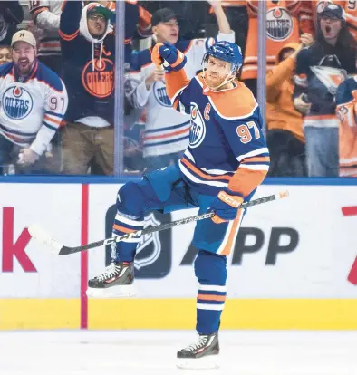  ?? AP FILE ?? Connor Mcdavid, the NHL’S leading scorer, has the Oilers hot on the heels of the second-year Kraken in the tightly-packed Pacific Division.