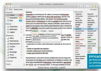  ??  ?? EFFICACE Antidote repère des fautes que beaucoup de correcteur­s laissent passer. Ses statistiqu­es peuvent aussi éclairer sur la cohérence et la lisibilité du texte.