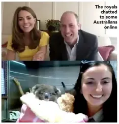  ??  ?? The royals chatted to some Australian­s online