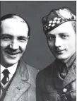  ??  ?? „ Sir Harry Lauder with son John. The captain was killed by a sniper.