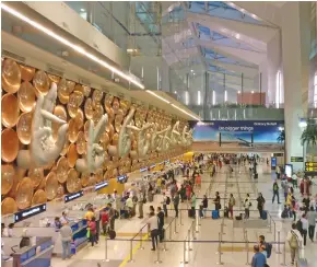  ??  ?? IGI Internatio­nal airport in Delhi managed by GMR.