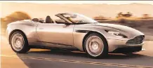  ?? ASTON MARTIN ?? The ’18 Aston Martin DB11 Volante will start at $254,000.