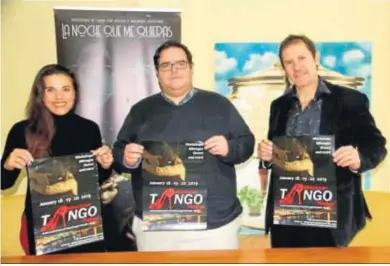  ?? G. H. ?? Los organizado­res Paz Sambade Zumoffen y Miguel Wiede Romero, junto al concejal de Turismo, Rafael Caballero.