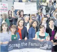  ??  ?? DETERMINED Hundreds join demo in Edinburgh last night