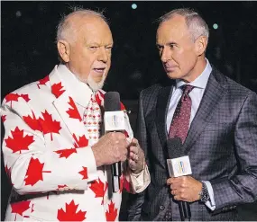  ?? CRAIG ROBERTSON ?? While hockey fans enjoy Don Cherry and Ron MacLean on CBC, it’s Rogers Communicat­ions that is putting on the show and making the dough, writes Scott Stinson.