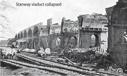  ?? ?? Stanway viaduct collapsed