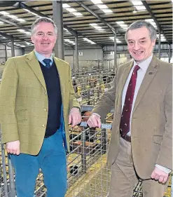  ?? Picture: Colin Rennie. ?? MP Colin Clark, left, and Charlie Adam, of the NFU Scotland.