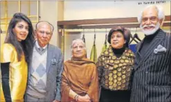  ??  ?? Tanira Sethi with her grandparen­ts, Mr and Mrs SP Sethi and parents, Bharti and Sunil Sethi