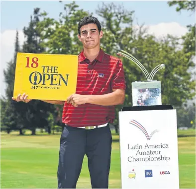  ?? EnriquE BErardi / LaaC ?? Joaquín niemann es el tercer chileno en cuatro años en acceder al Masters