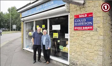  ??  ?? The late David Easton, right, with his faithful colleague Kerry Legg outside Mr Easton’s premises at 74 New Street upon his retirement in 2018. Long-time employee Mr Legg had worked for Mr Easton since 1975