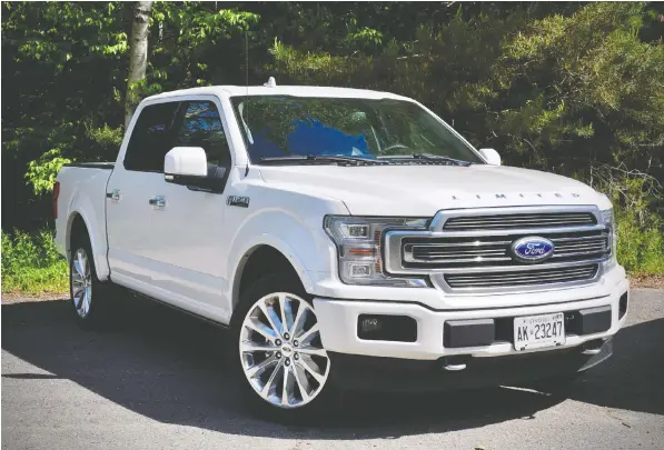  ?? — DEREK MCNAUGHTON/DRIVING.CA ?? The Ford F-Series (2019 F-150 Limited, above) continued dominance in the light truck category.