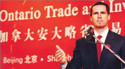  ?? RICHARD BRENNAN/TORONTO STAR ?? Premier Dalton McGuinty is on a trade mission to China that he hopes will result in more Ontario firms doing business in that country.