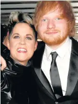  ?? CHRISTOPHE­R POLK ?? Amy Wadge and Ed Sheeran are hoping for a Christmas number one