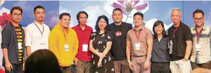  ?? –PHOTOS BY LESTER G. BABIERA ?? Directors of the movies in the 2018 Cinemalaya Main Competitio­n