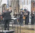  ?? ?? The BBC Singers performing during the Proms at Southwark Cathedral