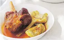  ??  ?? “The brilliant thing about lamb shanks is that they are virtually impossible to overcook,” Giorgio Locatelli writes in his new book.