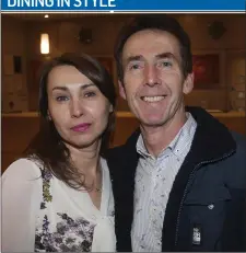  ??  ?? Janna Sobko and Peter Byrne at the opening of The Pottery restaurant in the Arklow Bay Hotel.