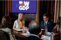  ?? AP ?? ivanka trump at a roundtable on the Women’s Global developmen­t and Prosperity initiative at the White House in Washington. —