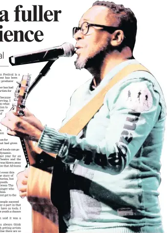  ??  ?? CO-ORDINATING: Recording artists and award winner Ernie Smith says he had a tough but rewarding task of putting together a line-up of artists for the four-day Soweto Internatio­nal Jazz Festival.