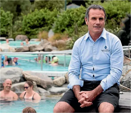  ?? GEORGE HEARD/FAIRFAX NZ ?? Hanmer Springs Thermal Pools and Spa General Manager Graeme Abbot says the Hurunui Tourism Board’s draft strategy is all about supporting ventures which align with the region’s principles.