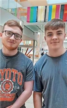  ?? ?? People have reacted with concern to the announceme­nt that convenienc­e chain McColl’s has gone bust. Above are Edge Hill University students Matthew Simpson (left) and Leyton Cory and left is Edge Hill University Maths and Education student Rhys Tamborski