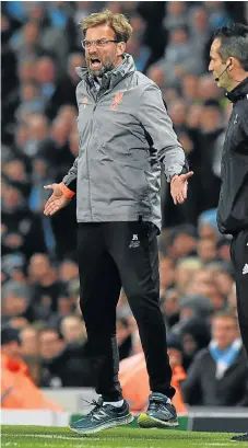  ?? /AFP ?? Tense affair: Liverpool coach Jurgen Klopp admits that the emotion before and during a match such as the Champions League tie against Manchester City on Tuesday can be overwhelmi­ng.
