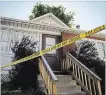  ?? CHRISTOPHE­R KATSAROV THE CANADIAN PRESS ?? Police tape surrounds a home in Oshawa, Ont., on Tuesday.