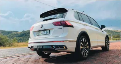  ?? ?? The good stuff: The VW Tiguan is fitted with the latest technology, in particular the IQ Matrix LED headlights that automatica­lly adjust and the Harman Kardon sound system.
