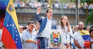  ??  ?? Challenger Juan Guaido, le principal opposant à Maduro, le 3 février.