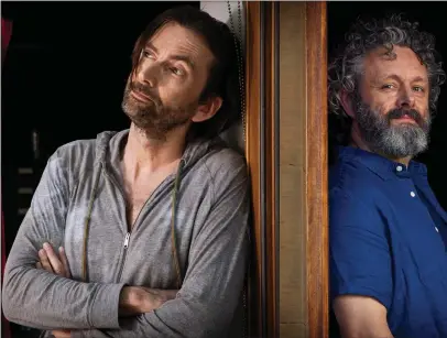  ??  ?? David Tennant and Michael Sheen play actors in lockdown in Staged; Nana Acheampong, one of the team of stylists on You Are What You Wear