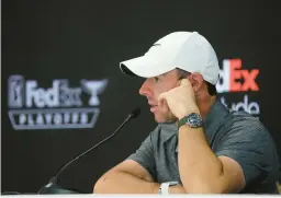  ?? STACY REVERE/GETTY ?? Two-time FedEx Cup champ Rory McIlroy says a federal judge made“the right decision” Tuesday in denying three LIV golfers entry into the PGA Tour’s playoffs.