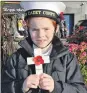  ?? 17_t45poppy04 ?? Sea Cadet Rhys Neil, 8, will march with the Royal British Legion Scotland to the war memorial on Sunday.