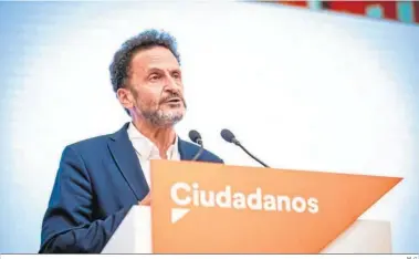  ?? M. G. ?? El portavoz adjunto de Ciudadanos en el Congreso, Edmundo Bal, en un acto del partido en Madrid.