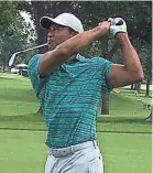  ?? STEVE DIMEGLIO/GOLFWEEK ?? Tiger Woods plays a practice round Sunday at Southern Hills Country Club in Tulsa.