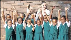  ?? Picture: CHUX FOURIE ?? YIPPEE! A group of little girls in Jaclyn Hammill’s Grade 1 class at Laerskool Hangklip show their delight at starting ‘big school’ for the first time. There are also boys in the class, but they were playing outside when the picture was taken