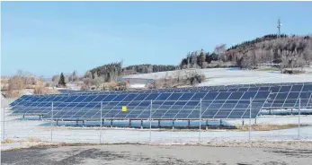  ?? FOTO: WOLFGANG HEYER ?? In Roßberg gibt es ebenfalls einen Solarpark nahe der Bahnlinie.