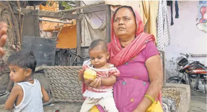  ?? JASON OVERDORF ?? Outside her home in an east Delhi slum, Chandra Kanta, 62, recalls the day police came to inform her of the death of her son. Mohanlal Kanta, 22, died from asphyxiati­on while cleaning a government-owned sewage tank.