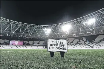  ?? /GETTY IMAGES ?? La grama del Estadio Olímpico de Londres será recubierta por carpeta.