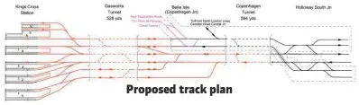  ??  ?? Proposed track plan
