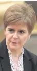  ??  ?? Ready to act Nicola Sturgeon