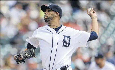  ?? KIRTHMON F. DOZIER / DETROIT FREE PRESS ?? David Price, in the final year of his contract, has a 2.53 ERA in 21 starts this season and was 13-8 in 32 starts over parts of two seasons with the Tigers after they picked him up from Tampa Bay.