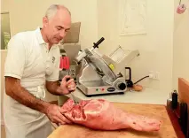  ?? MARION VAN DIJK/STUFF ?? Philippe Gauthier, a fifth-generation butcher from the south of France who ran a shop in Nelson, was a huge influence on Georgie as a young butcher learning the trade.