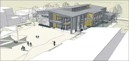  ??  ?? DESIGN: A 3D concept drawing of St Brigid’s College’s proposed STEAM centre.