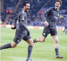  ?? — Reuters ?? Chelsea’s Pedro celebrates scoring their second goal.