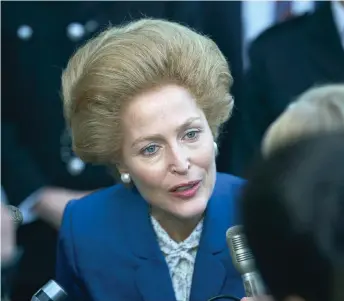  ?? — Des Willie/Netflix ?? Anderson takes on the role of Thatcher in ‘The Crown.’