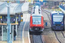  ?? FOTO: ROLAND RASEMANN ?? Am Ravensburg­er Bahnhof werden von Montag an vier Weichen erneuert.