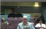  ?? PHOTO SCREENSHOT CITY OF WARREN ?? Warren resident Margaret Huntone speaks in support of keeping audience participat­ion at the beginning of Warren City Council Meetings.