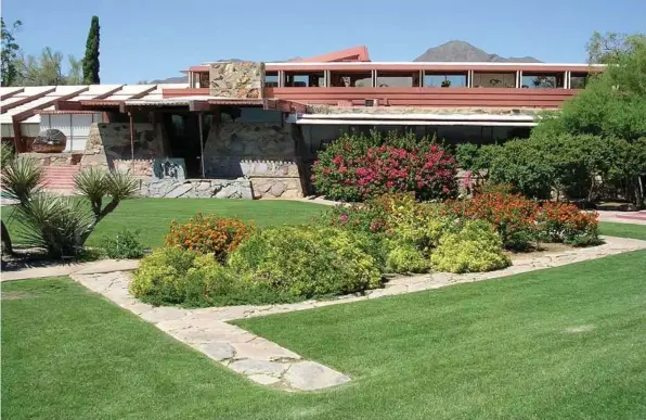  ?? TNS ?? Frank Lloyd Wright’s winter home and studio in Scottsdale, Ariz., will mark the 150th anniversar­y of the architect’s birth on June 8.